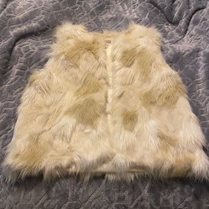Cream Faux Fur Vest